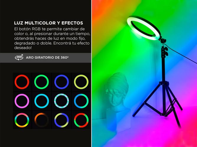 Aro de Luz Gadnic para Selfies Luz LED RGB - 2