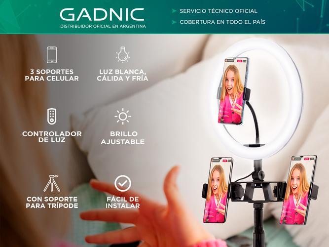 Aro de Luz Gadnic con Soporte para 3 Dispositivos Outlet - 1