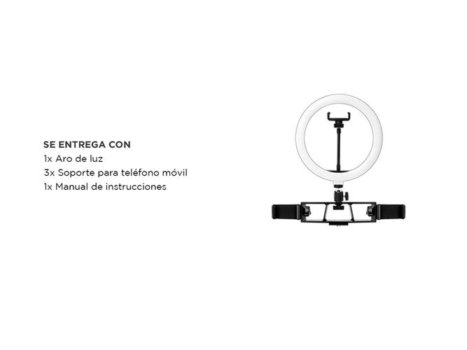 Aro de Luz Gadnic con Soporte para 3 Dispositivos - 5