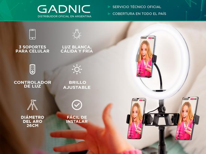 Aro de Luz Gadnic con Soporte para 3 Dispositivos Usado - 1