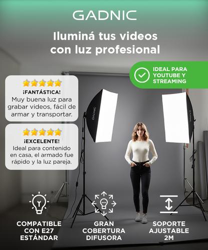 Set Softbox Flash y Trípode Gadnic FOTO0040 Para Fotografía  Usado - 1
