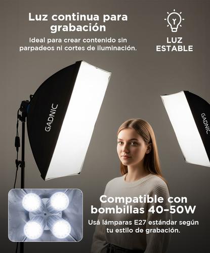 Set Softbox Flash y Trípode Gadnic FOTO0040 Para Fotografía  Usado - 3