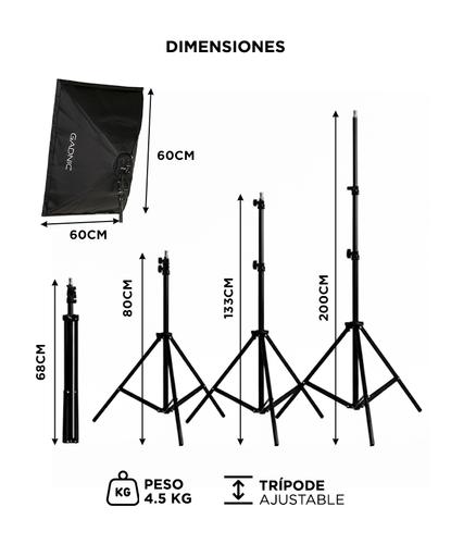 Set Softbox Flash y Trípode Gadnic FOTO0040 Para Fotografía  - 5