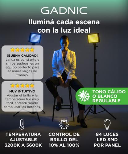 Panel Led Fotografía Gadnic LP-02  Tripode Regulable  - 1