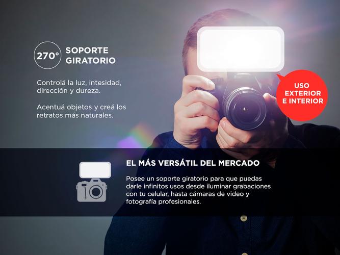 Luz LED RGB VIJIM F44PH con Soporte Profesional 3000 mAH - 2