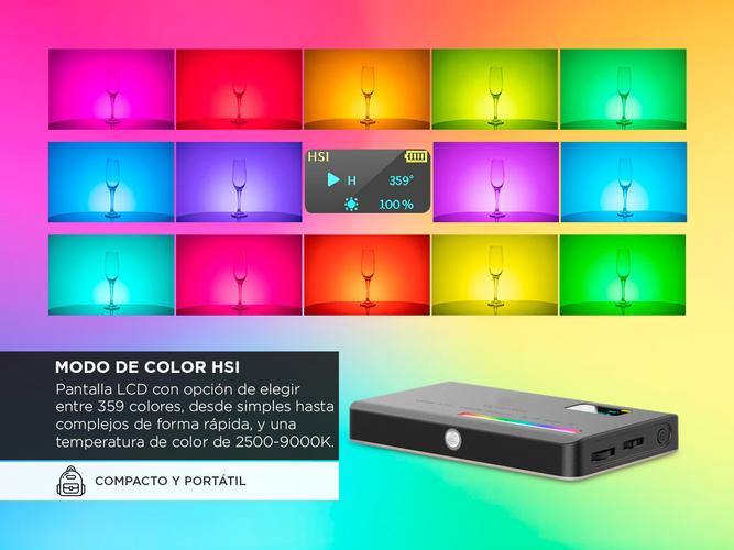 Luz LED para Cámara Gadnic 20 Efectos - 4
