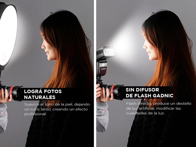 Difusor de Flash Gadnic Para Cámara Profesional Softbox 40cm - 3