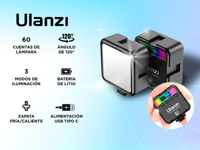 Luz Led Rgb Continua Ulanzi LCRGB-FT50 Triple Imán - 1