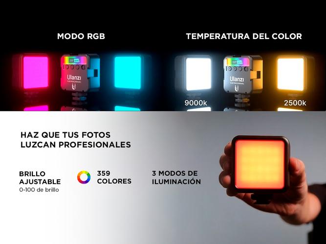 Luz Led Rgb Continua Ulanzi LCRGB-FT50 Triple Imán - 2