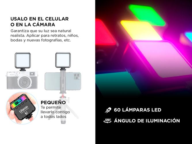 Luz Led Rgb Continua Ulanzi LCRGB-FT50 Triple Imán - 3