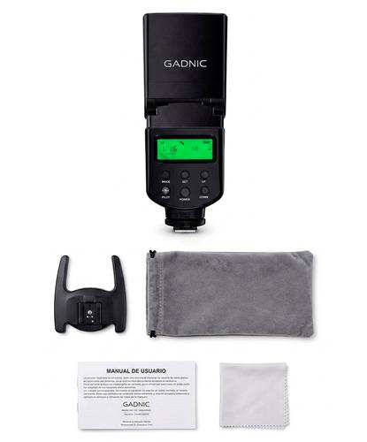 Flash Fotográfico Gadnic Con Rotación Horizontal 270° y Vertical 90° Compatibilidad Universal Canon Nikon Fujifilm Pentax - 6