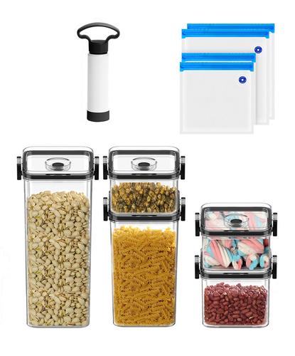 Set X5 Tápers De plástico Gadnic   bomba de vacío manual  5 Bolsas plásticas de vacío - 6