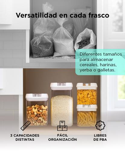 Kit x 4 Frascos con Cierre Hermético Gadnic  - 2