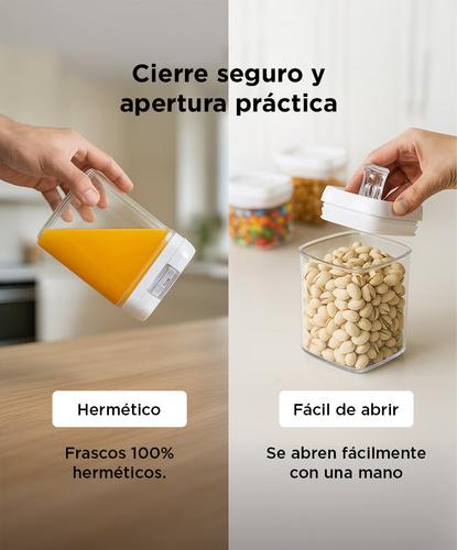 Kit x 4 Frascos con Cierre Hermético Gadnic  - 4