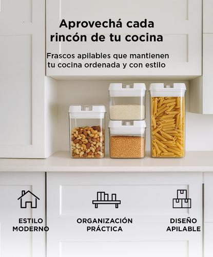 Kit x 4 Frascos con Cierre Hermético Gadnic  - 5