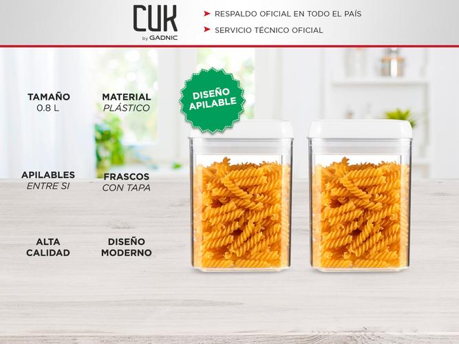 Kit x 2 Frascos con Cierre Hermético Gadnic  - 1