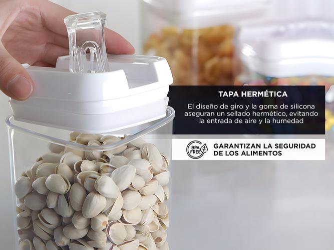 Set De 7 Contenedores Para Cocina Gadnic Con Tapa Hermética - 3