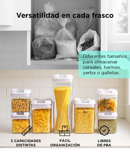 Set De 7 Contenedores Para Cocina Gadnic Con Tapa Hermética - 2