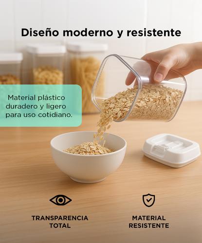 Set De 7 Contenedores Para Cocina Gadnic Con Tapa Hermética - 3
