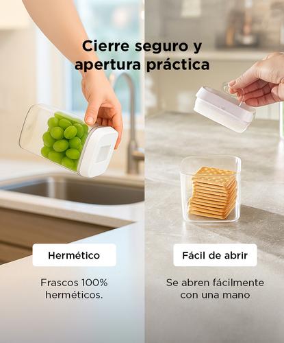 Set De 7 Contenedores Para Cocina Gadnic Con Tapa Hermética - 4