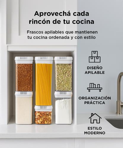 Set De 7 Contenedores Para Cocina Gadnic Con Tapa Hermética - 5