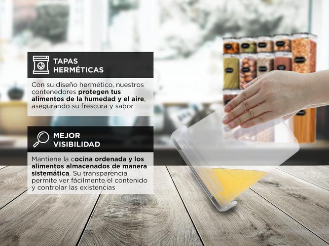 Juego de Contenedores Frascos Herméticos Gadnic Dispenser Cerealero - 2