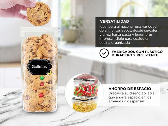 Juego de Contenedores Frascos Herméticos Gadnic Dispenser Cerealero - 3