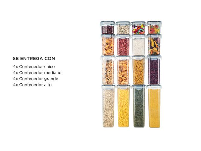 Juego de Contenedores Frascos Herméticos Gadnic Dispenser Cerealero - 5