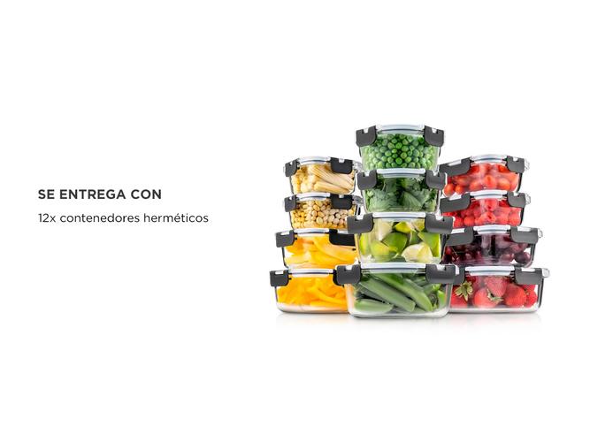 Set x12 Taper Contenedor Hermético De Vidrio Gadnic Apto Microondas Horno Freezer Heladera  - 6