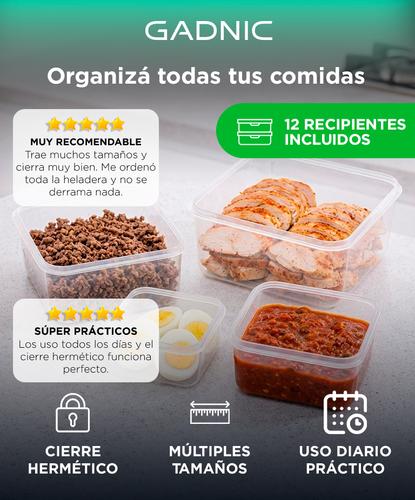 Set x 12 Tapers Gadnic Recipiente Herméticos Organización Cocina - 1