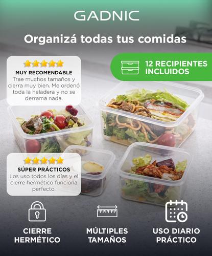 Set x 12 Tapers Gadnic Recipiente Herméticos Organización Cocina - 1