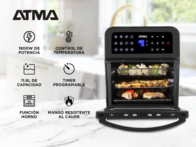 Freidora de Aire Horno Atma Digital 11.6L 1800W Timer HFR582DP - 1