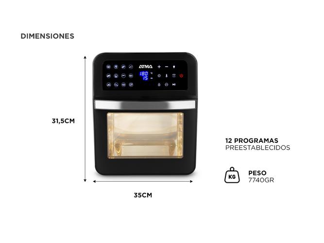 Freidora de Aire Horno Atma Digital 11.6L 1800W Timer HFR582DP - 4