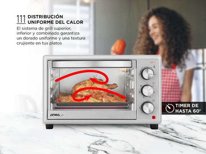 Horno Freidora Grill Air fryer Atma 91HGFA3023PI 30 litros - 4
