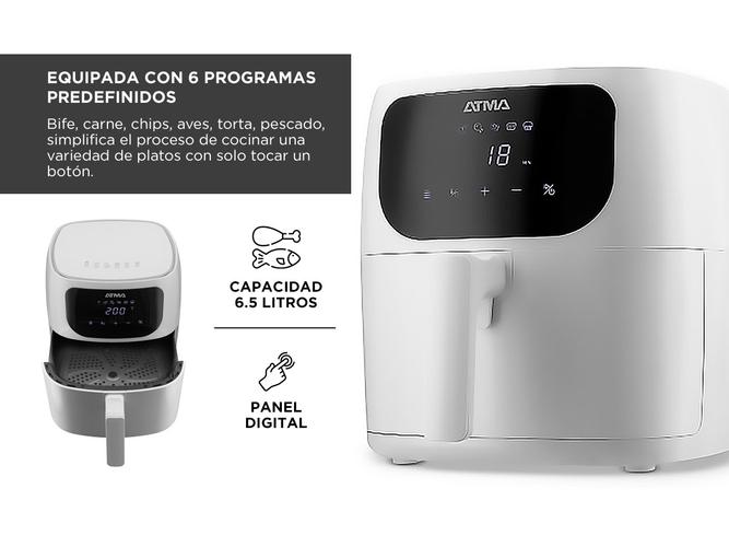 Freidora de Aire Atma Digital 6.5L 1300W 220° FR60ARBP - 3