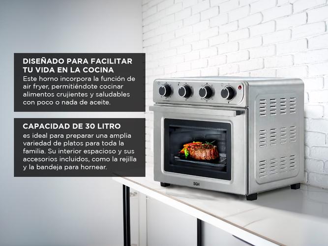 Horno Eléctrico Airfryer BGH Inox BHE30FX24T 30 Litros - 2