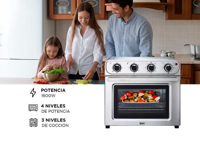 Horno Eléctrico Airfryer BGH Inox BHE30FX24T 30 Litros - 3