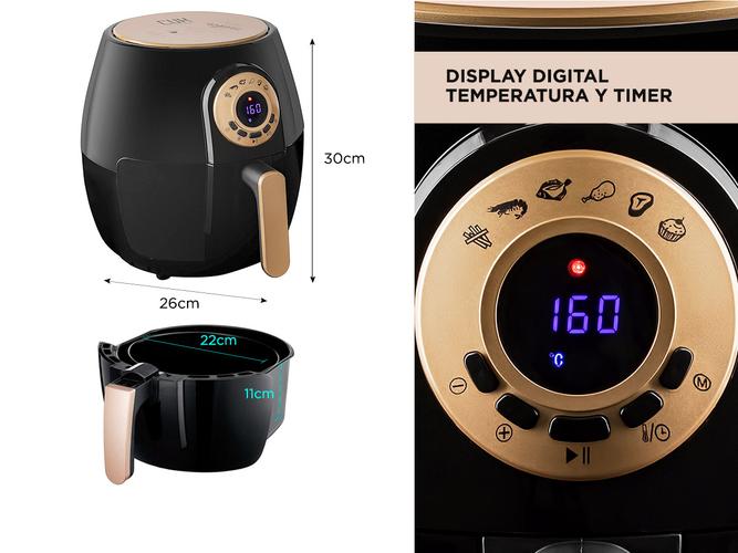 Freidora de Aire Gadnic F40 Sin Aceite 4Lts Digital Usado - 5