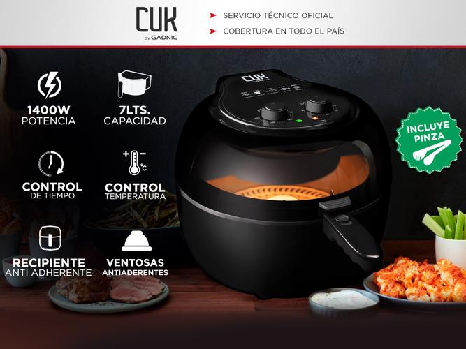 Freidora de Aire Gadnic F70 Sin Aceite 7 Litros 1400w Timer Control Temperatura - 1