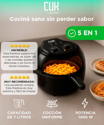 Freidora de Aire Gadnic F70 Sin Aceite 7 Litros 1400w Timer Control Temperatura - 1