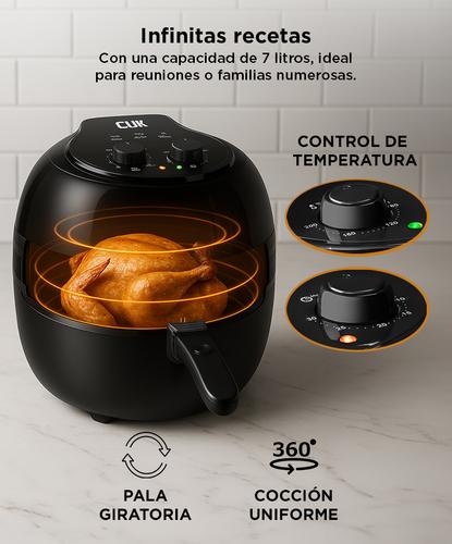 Freidora de Aire Gadnic F70 Sin Aceite 7 Litros 1400w Timer Control Temperatura - 2