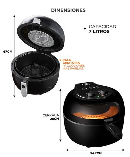 Freidora de Aire Gadnic F70 Sin Aceite 7 Litros 1400w Timer Control Temperatura - 5