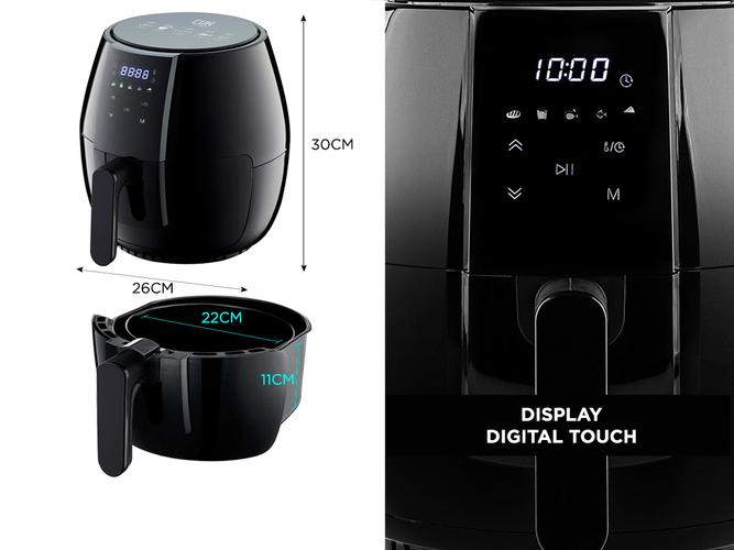 Freidora Sin Aceite Gadnic F40 Pro 4Lts 1400w Control Digital Antiadherente - 5