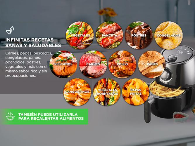 Freidora de Aire Gadnic F20 Sin Aceite 2Lts 1000w Comida Saludable Convección - 2