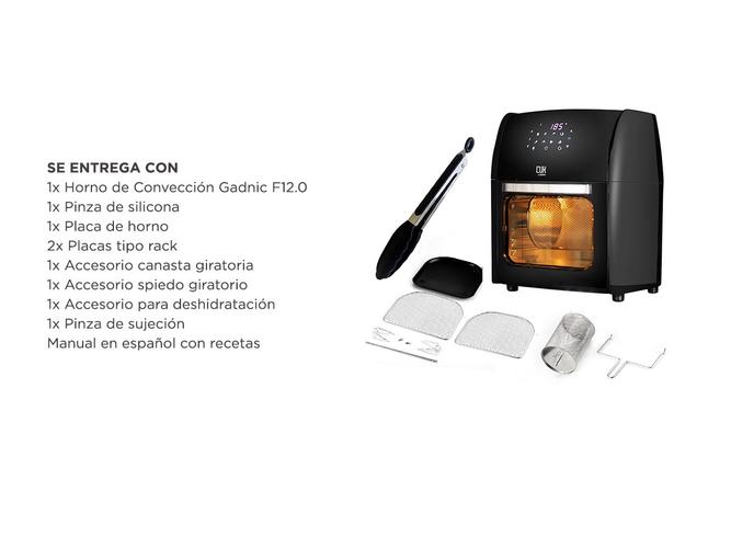 Freidora Sin Aceite Gadnic F120 12Lts 1700w Control Digital Antiadherente - 6