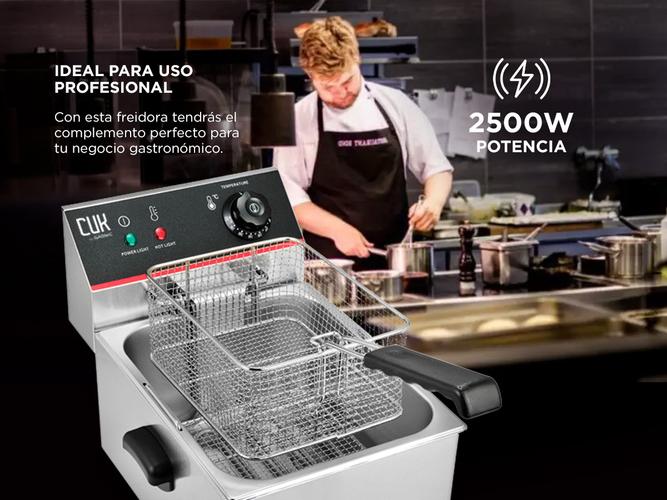 Freidora industrial eléctrica Gadnic FAI09 6L acero inoxidable 220V Usado - 2