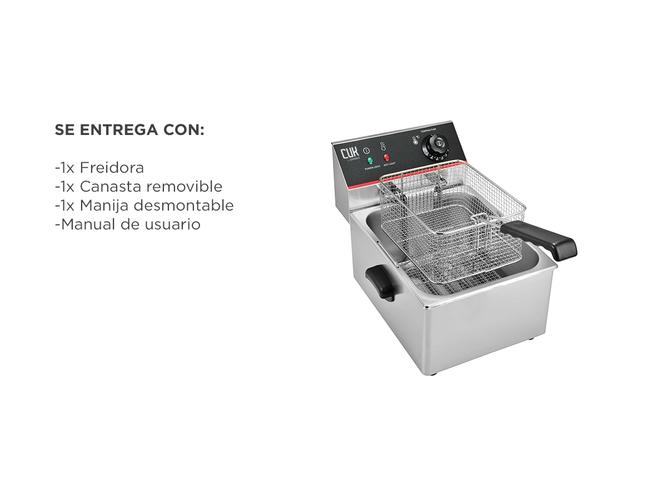 Freidora industrial eléctrica Gadnic FAI09 6L acero inoxidable 220V - 5