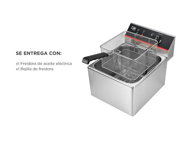 Freidora Industrial Aceite Eléctrica Gadnic FAI10 11lts Acero Inoxidable  - 5
