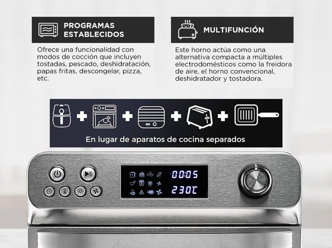 Freidora Horno De Aire Gadnic 1700W Digital - 3
