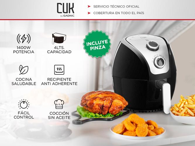 Freidora Eléctrica De Aire Gadnic 802 PRO 4.0L 1400W - 1